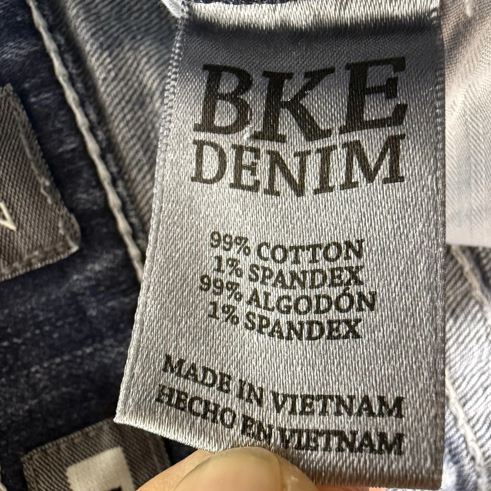 BKE Jeans Aiden Womens 28R Blue Bootleg Medium Wash Stretch Denim Whiskers Rodeo - Picture 7 of 12